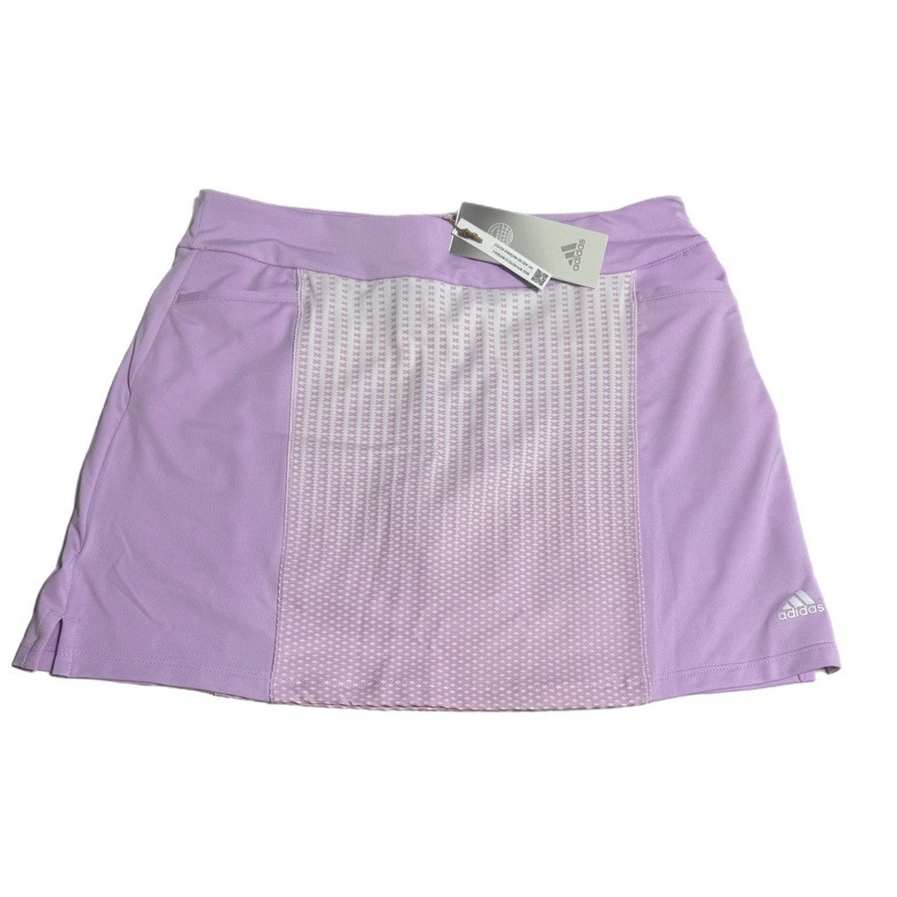 Adidas Girls Printed Skort Bliss Lilac Golf/Tennis Skirt with Shorts, Size L